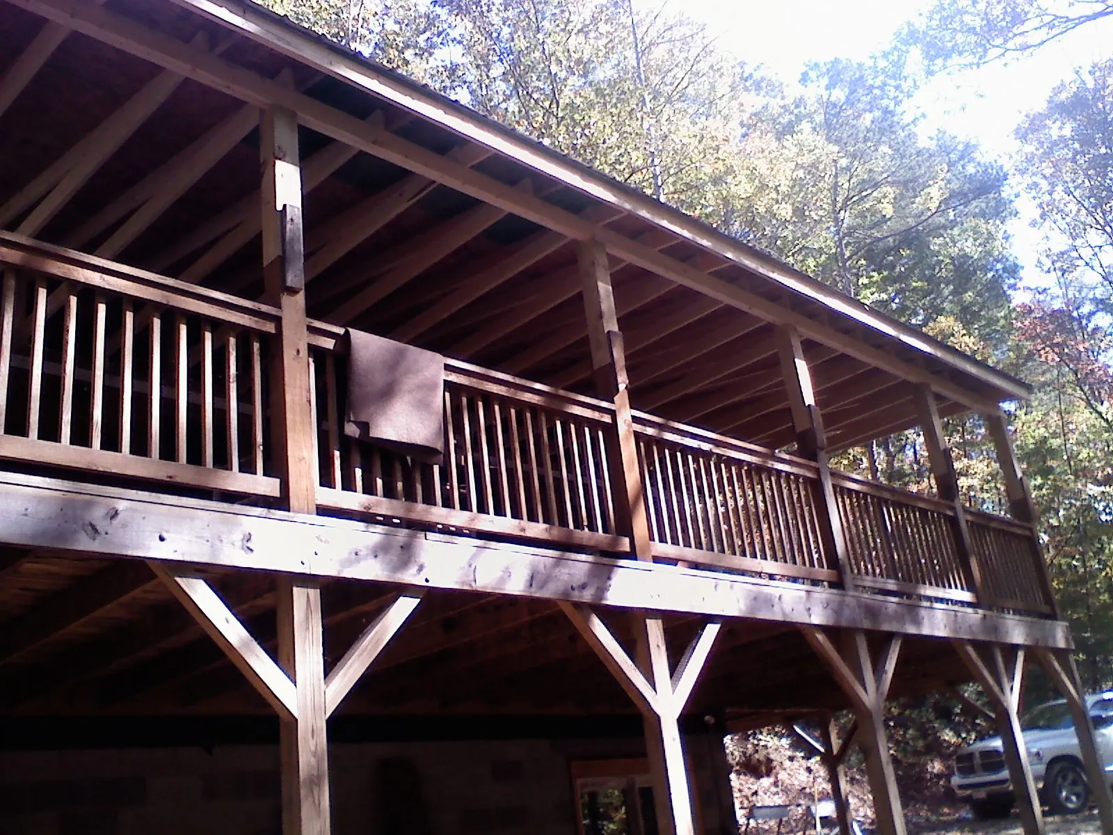 Timber framing under a new elevated porch and deck — Roof Leak Repair in Little Ferry by Roofing Brothers